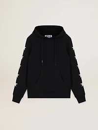 Black Alighiero Star Collection sweatshirt with contrasting white stars