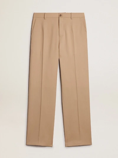 Men’s wool gabardine pants sand