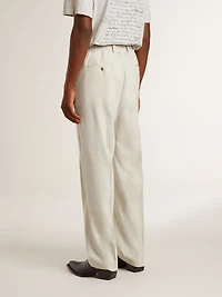 Men's joggers khaki wool blend