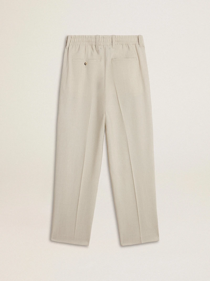Men's joggers khaki wool blend