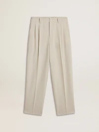Men's joggers khaki wool blend