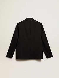 Men’s tuxedo jacket black wool gabardine