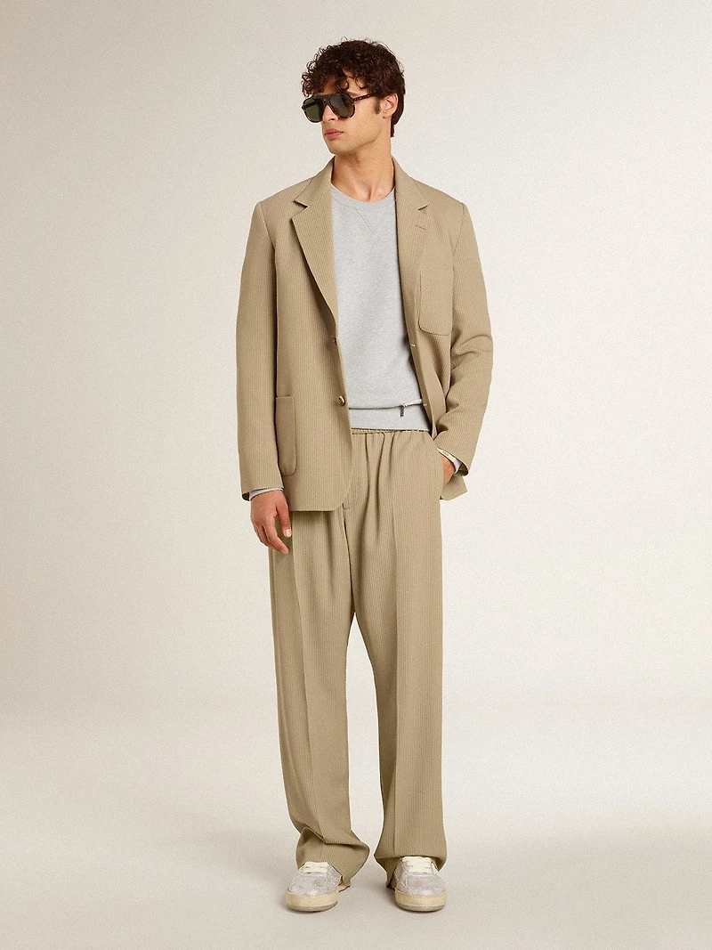 Men's travertine-colored joggers