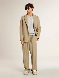Men's travertine-colored joggers