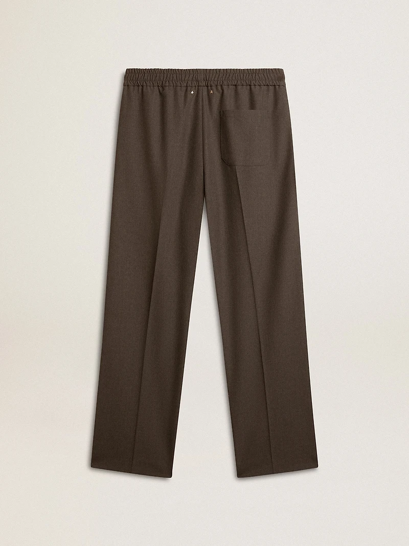 Men's soft pants anthracite gray wool