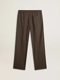 Men's soft pants anthracite gray wool