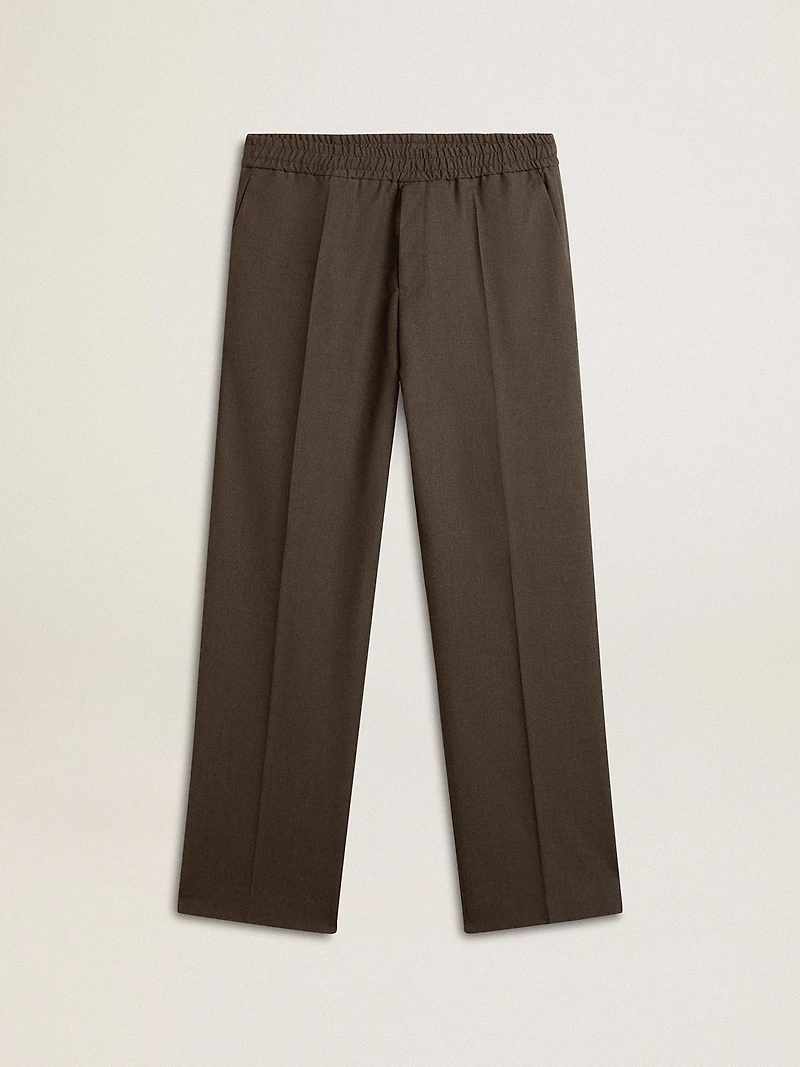 Men's soft pants anthracite gray wool