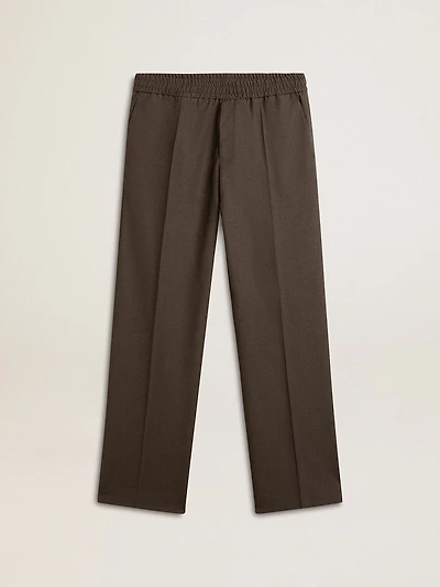 Men's soft pants anthracite gray wool