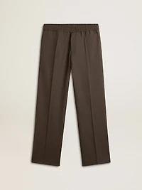 Men's soft pants anthracite gray wool