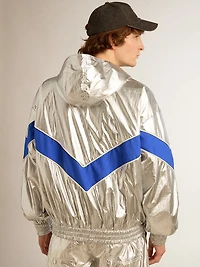 Men's windcheater silver technical fabric