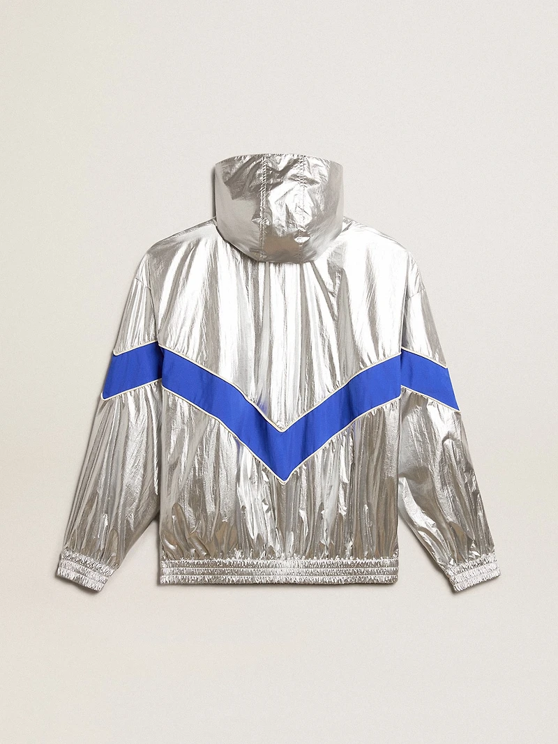 Men's windcheater silver technical fabric