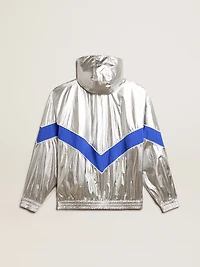 Men's windcheater silver technical fabric