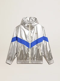 Men's windcheater silver technical fabric