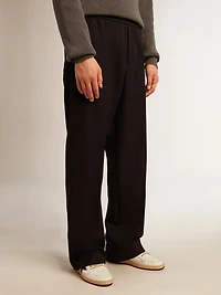 Men’s joggers dark blue wool