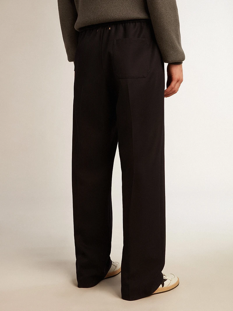 Men’s joggers dark blue wool