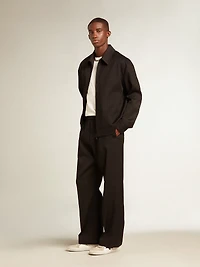 Men’s joggers black wool