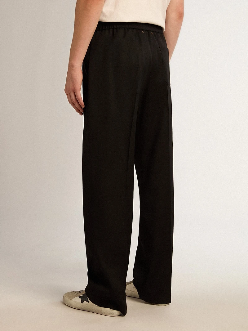 Men’s joggers black wool