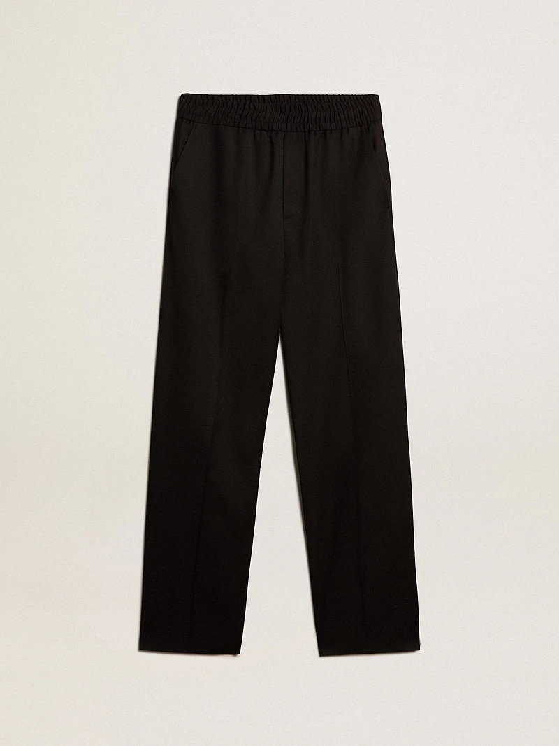 Men’s joggers black wool