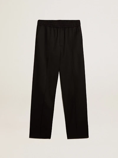 Men’s joggers black wool