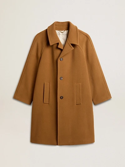 Men's single-breasted coat tobacco