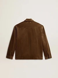 Men's olive-green corduroy jacket