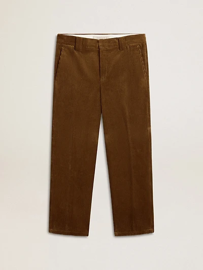 Men's dark olive corduroy pants