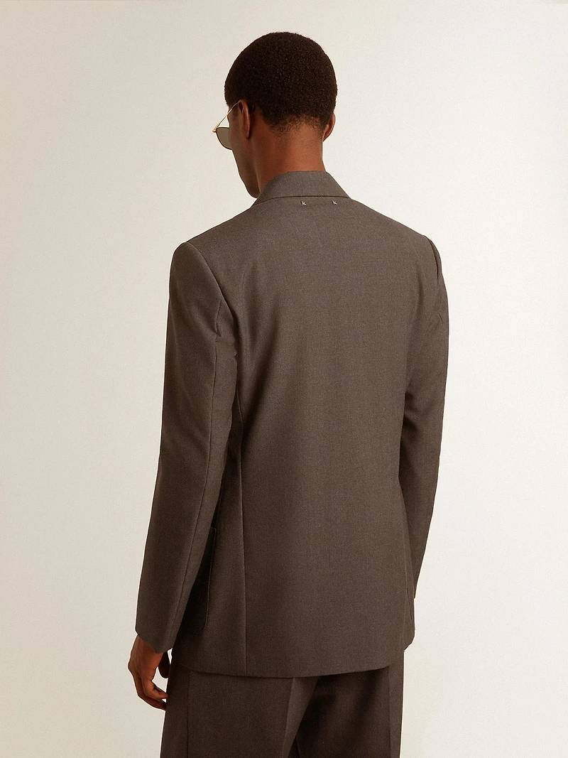 Men's tailored jacket anthracite gray virgin wool