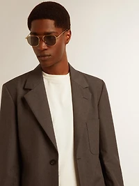 Men's tailored jacket anthracite gray virgin wool