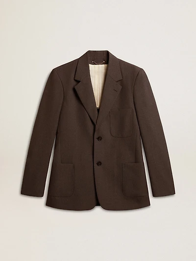 Men's tailored jacket anthracite gray virgin wool