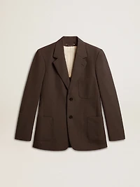 Men's tailored jacket anthracite gray virgin wool