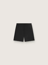 Men's black double-layer sports shorts