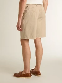 Men's Bermuda shorts beige denim with a lived-in look finish
