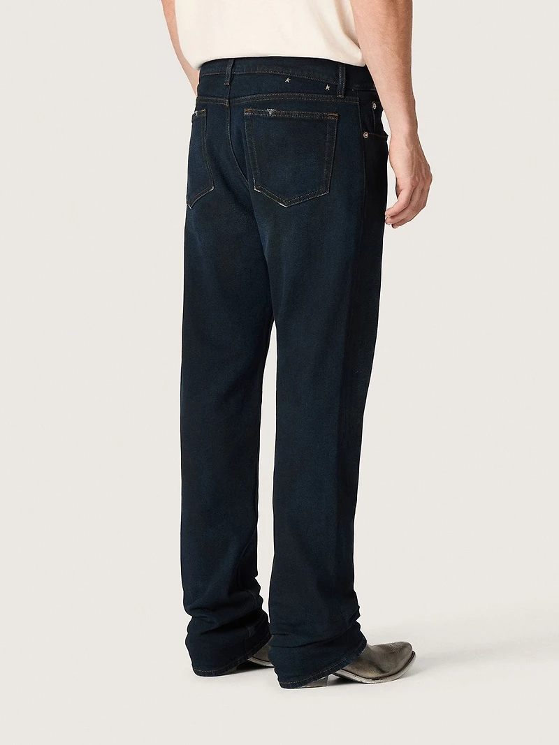 Men’s slim-fit jeans dark indigo stretch denim