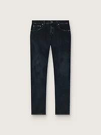 Men’s slim-fit jeans dark indigo stretch denim