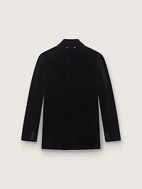 Men’s double-breasted blazer black velvet with satin lapels