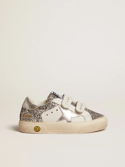 Bio-based May Teen glitter with silver star and heel tab