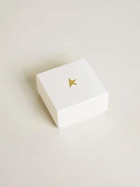 Letter charm in gold-colored brass with crystals