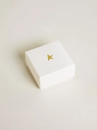 Letter N charm in gold-colored brass with crystals