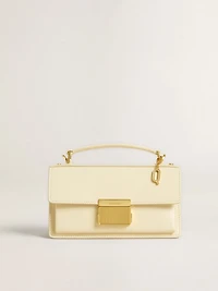 Letter Q charm in gold-colored brass with crystals