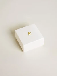 Letter Y charm in gold-colored brass with crystals