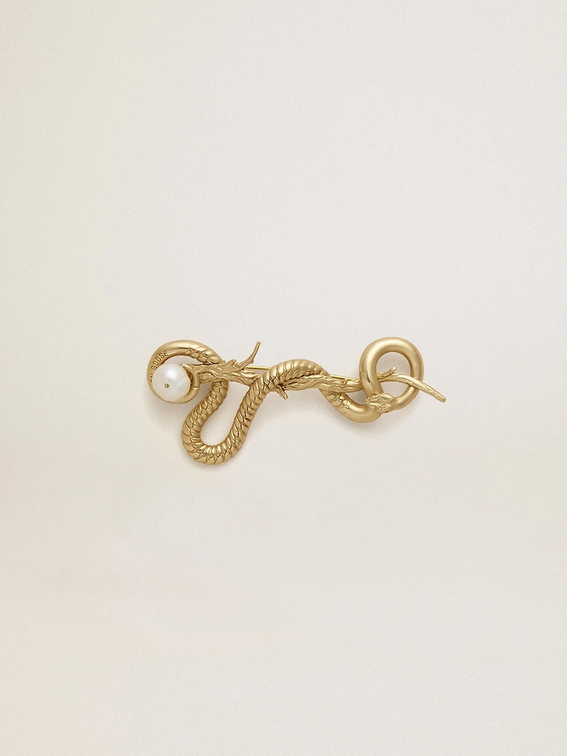 CNY antique gold snake-shaped pin