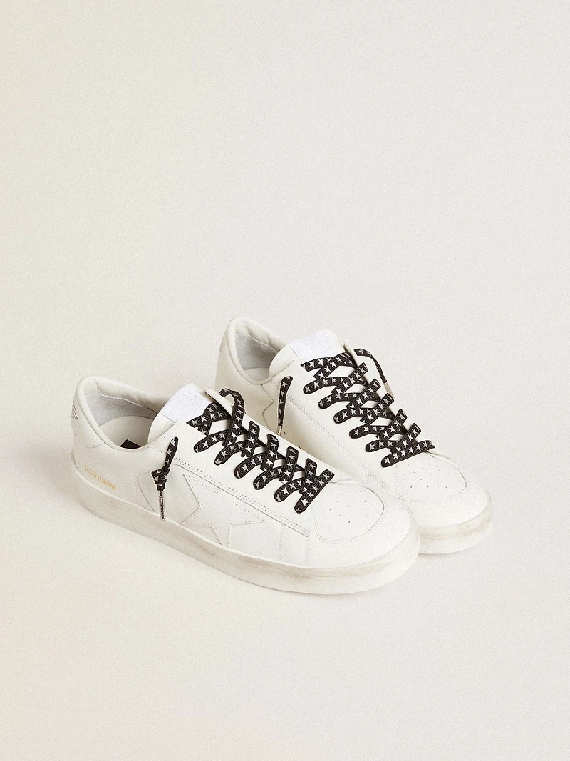 Black cotton laces with contrasting silver stars