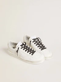Black cotton laces with contrasting silver stars