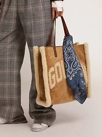 Denim-blue Golden Collection scarf with paisley pattern