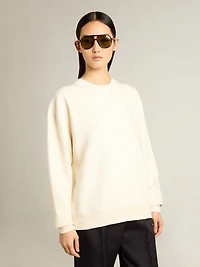 Sweatshirt aged white with reverse logo on the back - Jersey Capsule