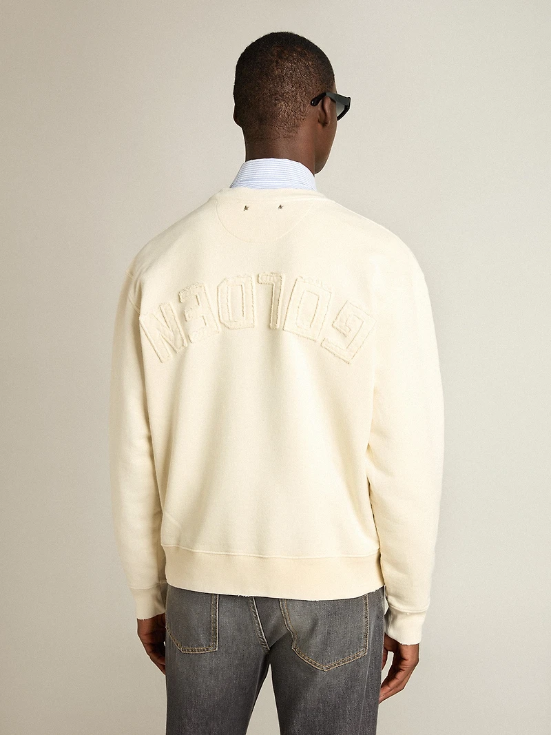Sweatshirt aged white with reverse logo on the back - Jersey Capsule