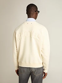 Sweatshirt aged white with reverse logo on the back - Jersey Capsule