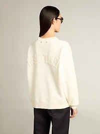 Sweatshirt aged white with reverse logo on the back - Jersey Capsule