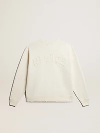 Sweatshirt aged white with reverse logo on the back - Jersey Capsule