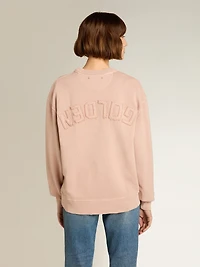 Powder-pink sweatshirt with reverse logo on the back - Jersey Capsule